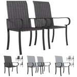 Outsunny Outdoor Wicker Dining Chairs With Armrests New. Price: $69.99.