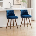 Roundhill Furniture Elvara Set Of 2 Button-tufted Counter Stools With Nailhead New. Price: $274.05.