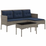 Garden Sofa Set With Cushion 2 Pcs Poly Rattan Outdoor Furniture Modern Vidaxl New. Price: $331.99.