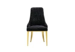 Stylus Dining Chair Upholstered High Back Curved Silhouette Living Room Black New. Price: $263.97.