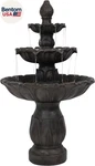 Sunnydaze Classic Tulip 46" Outdoor Water Fountain 3-TIERED New. Price: $631.50.