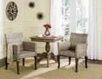 Safavieh Armando 18''H Wicker Dining Chair White Washed New. Price: $330.67.