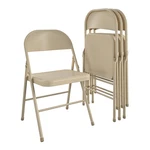 Mainstays All-steel Metal Folding Chair, Beige, 4 Pack, Heavy Duty And Durable New. Price: $49.45.