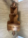 Vtg Tell City Chair Co. Wall Hanging Corner Shelf Solid Andover Maple Colonial Used. Price: $189.99.