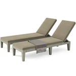 Dwvo Outdoor Chaise Lounge With Cushion, Patio Chair Set Of 2 W/ 5 New. Price: $173.59.