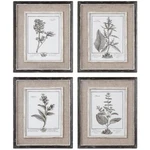 Uttermost Casual Gray Study Wood Flax And Linen Framed Art Black (set Of 4) New. Price: $357.60.