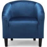 Topeakmart Velvet Accent Chair, Modern Club 26"D X 28"W 28.5"H, Pagoda Blue New. Price: $153.99.