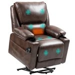 Homcom Lift Recliner Chair, Power Sofa With Massage And Heat, Brown New. Price: $424.83.