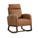 Garveehome Leather Glider Chair, Modern Rocking Nursery ... Fast Usa Ship New. Price: $211.24.