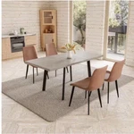 Gojane Extendable 5-PIECE Dining Table Set With 4 Chairs (grey/brown) Used. Price: $250.00.