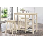 Acme Nyssa 3-PIECE Wooden Counter Height Set In Buttermilk New. Price: $256.04.