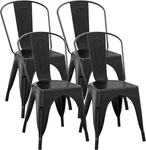 Costway 18 Inch Dining Set Of 4, Industrial Vintage Stackable Metal New. Price: $182.99.