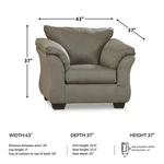 Signature Design By Ashley Darcy Fabric Chair In Cobblestone New. Price: $529.99.