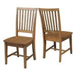 International Concepts Mission Dining Chair Pecan Finish Wood Set Of 2 (50C) Open. Price: $361.00.