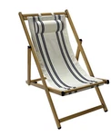 Mainstays Resort Sling Fabric Chair, Beige & Blue Stripe New. Price: $82.00.