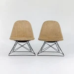 C. 1953 Pair Of Herman Miller Eames Lkr Cats Cradle Lounge Chairs W/ Rare Bases Used. Price: $3800.00.