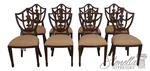 L71797: Set Of 8 Maitland Smith Shield Back Mahogany Dining Room Chairs Used. Price: $2895.00.