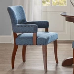 Madison Park Dawson 24" Wide Blue Fabric Dining Armchair New. Price: $252.11.