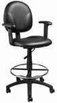 Boss Black Antimicrobial Drafting Stools W/adj Arms & Footring Model # B1691-CS New. Price: $220.41.