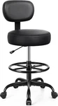 Brick Attic Drafting Chair With Backrest Adjustable Foot Rolling Stool New. Price: $133.99.