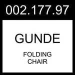 Ikea Gunde Folding Chair Black 002.177.97 New. Price: $116.99.