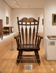 Vintage Mcm Virginia House 1008-09-076 Solid Wood Rocking Chair- Gold Stencil... Used. Price: $350.00.