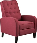 Nievis Tufted Fabric Recliner Deep Red And Dark Brown By Christopher Knight New. Price: $639.99.
