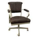 Tobias Designs Swivel Fabric & Metal Caster Dining Chair Whiskey/beige New. Price: $474.39.