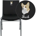 Flash Furniture Hercules Hd Black Stack Chair, Vinyl XU-60153-BK-VYL-EMB-GG New. Price: $159.99.