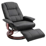 Homcom Faux Leather Manual Recliner, Adjustable Swivel Lounge Chair Footrest New. Price: $289.59.