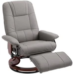 Homcom Recliner Chair Adjustable Swivel Pu Leather Grey New. Price: $269.01.