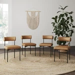 Nathan James Dahlia Modern Kitchen And Dining Chair With Metal Legs Vegan New. Price: $596.99.