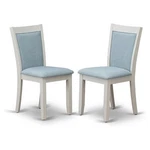 East West Furniture Monza 36.8" Wood Dining Chairs Blue/white (set Of 2) New. Price: $202.95.