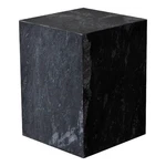 Benjara Rey Side End Table- 15" Square Natural Black Marble Pedestal New. Price: $675.24.