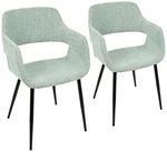 Margarite Light Green Fabric Dining Chair Set Of 2 New. Price: $469.91.