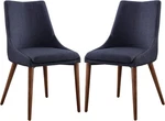 Osp Home Furnishings Palmer Mid-century Modern Dining Chair, 2-PACK, Navy Open. Price: $224.00.