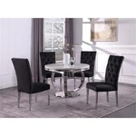 Layla Modern Velvet Upholstered Side Chairs In Black (set Of 2) New. Price: $375.54.