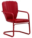 Ridgeland 2-PIECE Outdoor Set, Retro Metal Patio For Dining, Red New. Price: $192.18.
