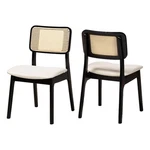 Baxton Studio Dannon Cream Fabric And Black Wood 2-PIECE Dining Chair Set New. Price: $217.92.