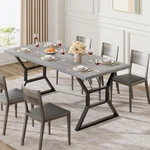 Idealhouse Farmhouse 70.9" Dining For 6, Rectangular Wood Tables. Open. Price: $121.88.
