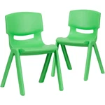 Flash Furniture Whitney 2-PACK Green Plastic Stackable School Chair 13.25" New. Price: $101.33.