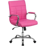 Flash Mid-back Vinyl Office Chair/arms, Pink/chrome Base GO-2240-PK-GG New. Price: $219.99.