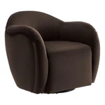 Maklaine Contemporary Swivel Armchair Chocolate Brown Finish New. Price: $481.64.