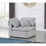 Bowery Hill Contemporary Linen Durable Fabric Corner Chair Gray New. Price: $732.57.