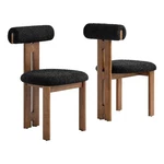 Torian Dining Chair Set Of 2 Walnut Black New. Price: $254.88.