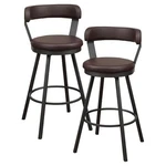 Pemberly Metal Swivel Pub Height Chair In Mottled Silver/brown (set Of 2) New. Price: $259.27.