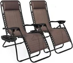 2-PACK Of Outdoor Reclining Chairs Zero Gravity Patio Pool Lounge New. Price: $79.99.