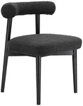 Tov Spara 23" Wide Black Boucle Fabric Modern Side Chair New. Price: $269.00.