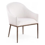 Bowery Hill Contemporary Cream Linen Textured Performance Fabric Dining Ac New. Price: $410.62.