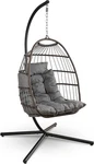 Serenelife Hanging Egg Chair With Stand - Up To 550 Lbs Of Capacity New. Price: $237.99.